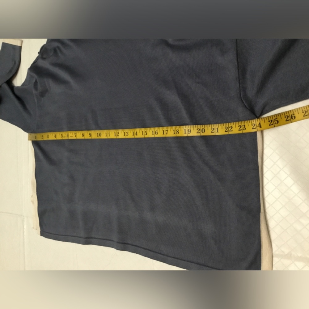 Sincerely Jules Navy Knit Top and Cream Stripe Detail - Picture 7 of 16